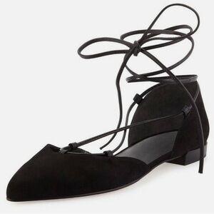 Stuart Weitzman
Gilligan Lace-Up d'Orsay Flat, Black